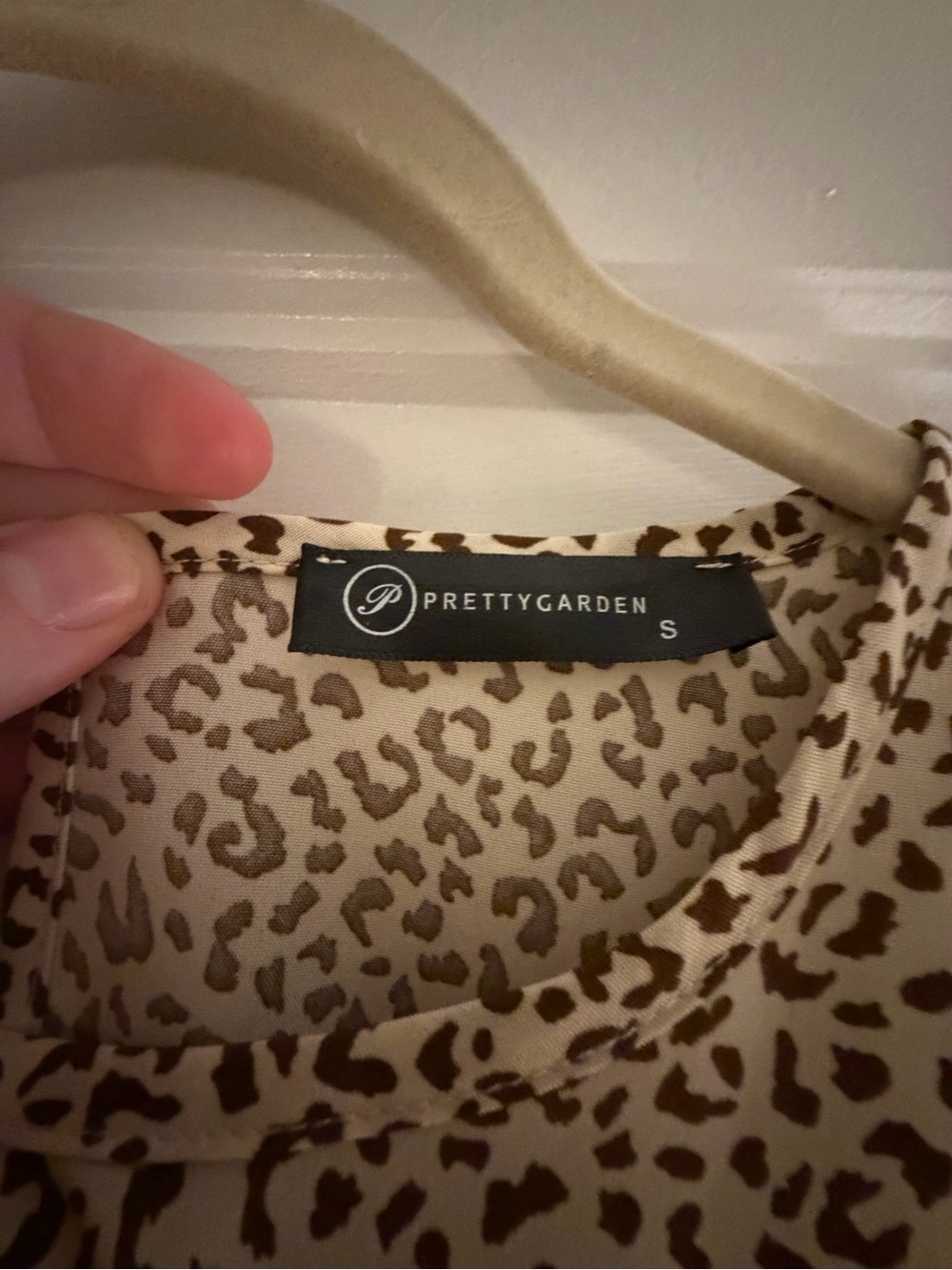 Beige Leopard-Print Puff-Sleeve Maxi Dress - Picture 2 of 2